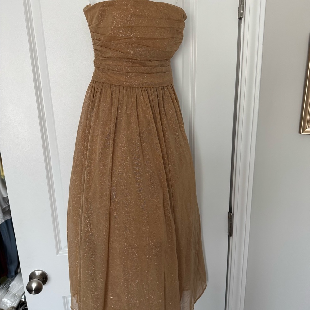 Babyboo Marissa Midi Dress - Gold Sparkle - Picture 2 of 3